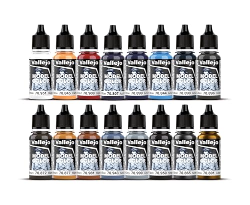 Vallejo - American Civil War Acrylic Paint Set | Model Color | Figure Color Series Historical Miniature Kit to Achieve Historical Accuracy with Artist-Grade Pigments | 16 Bottles x 18 ml (0.6 fl.oz.) - style: American Civil War