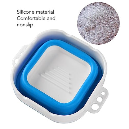 Paint Brush Washer,Collapsible Portable Silicone Paint Brush Washing Bucket Painting Brush Cleaning Water Cup Paint Brush Basin Cleaner for Acrylic Watercolor Painting (Blue) - color: Blue