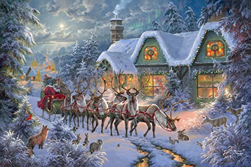 Ledgebay Paint by Numbers Kit for Adults, 16x20 Unframed Canvas - color: Christmas Magic, size: 16" x 20" Unframed