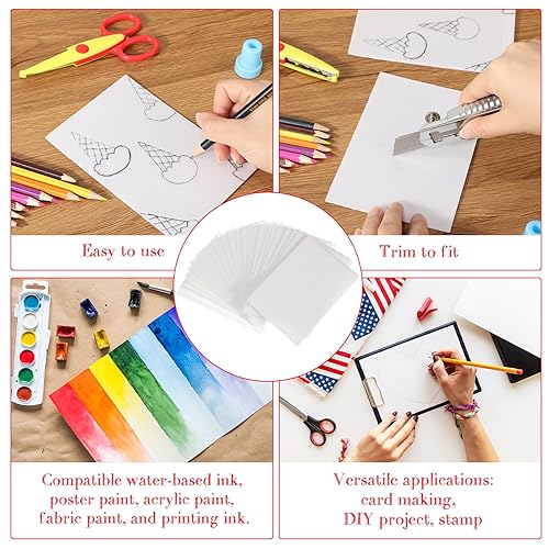 Cholemy 240 Pcs Foam Sheets Craft 4 x 6 Inch White Foam Printing Plates | 1.3mm Foam Printing Paper Board for Crafts Scrapbooking Card Making DIY Project Crafting Printing, Back to School Supplies - size: 4 x 6 Inch