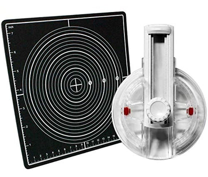 VViViD Circut Clear Lightweight Plastic Rotary Paper Cutter W/Gridded and Self-Healing Cutting Board