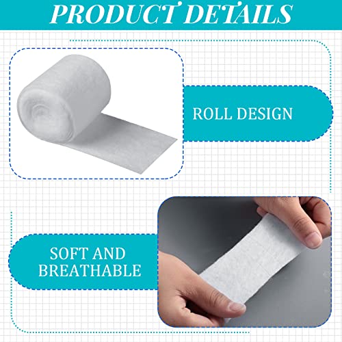 48 Rolls Cast Padding Soft Undercast Gauze Bandage Roll Cotton Wraps Cast Padding Use with Plaster Cloth Gauze Bandage for Body Art Projects Mask Making Crafts, 2" x 8.9 ft