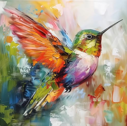 BYGFHLYW Animal Hummingbird Paint by Numbers Kit for Adults Beginners - color: PB250-1