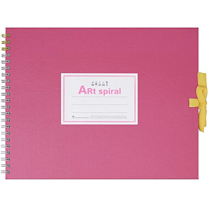 Maruman S312-08 Sketchbook Art Spiral F2 Thick Drawing Paper, 24 Sheets, Pink - color: Pink, size: F2 (7.76" x 10.24")