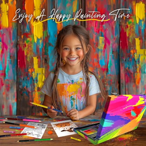 Cokiki Art Kits for Kids 6-12, 184 Piece Art Supplies Drawing Set - color: Color Splash