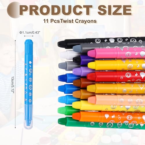 MECCANIXITY Twist Crayons, Twist Crayons Gel Watercolor Set Washable Silky Smooth for Arts Drawing DIY Craft Project Coloring Supplies Gift(Sky Blue, Pack of 11) - color: Sky Blue