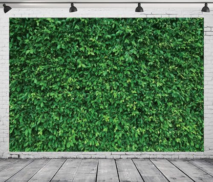 9x6Ft Green Leaves Grass Lawn Party Photography Backdrop - Greenery Decoration for Birthday, Newborn Baby Shower, Wedding - size: 9X6Ft