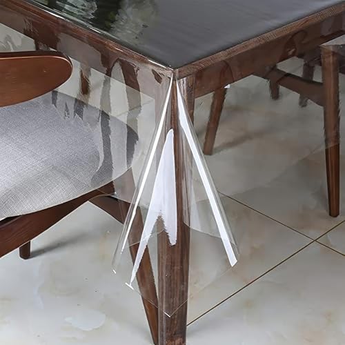 Clear Vinyl Plastic PVC Rectangle Table Cloth Cover 60x84inch