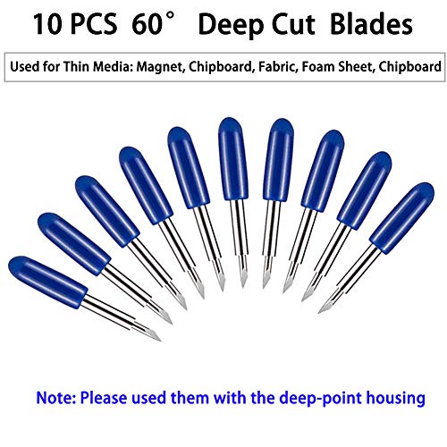 Elefama 40PCS Blades for Explore Air 2/Air 3/Make 3/Maker 20PCS 45° Fine Point Blade +10PCS 60° Deep Cut +10PCS 30° Shallow Cut Fabric Cards Paper Vinyl Knife Cutting Blade for Replacement - color: 40pcs (20pcs 45° + 10pcs 60° + 10pcs 30°)