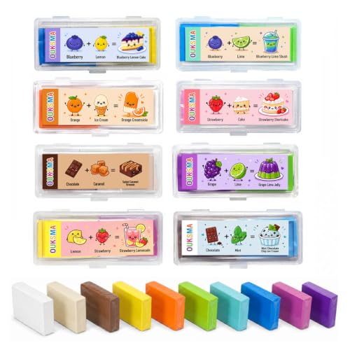 Scented Kneaded Erasers, 10 Colors & 10 Scents, Soft Kneadable Erasers for Drawing, Sketching, Graphite & Charcoal, Putty Eraser with Individual Storage Cases (24, 10 Colors)