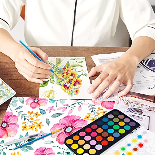 36 Colors Washable Watercolor Paint Set, with 3 Brushes Pen | watercolor palette, Non-toxic Water Color Paints Sets for Kids, Adults Artists Students Beginner,Travel Watercolor Set - color: 36 watercolor