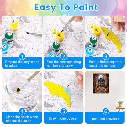 bleihum Halloween Ghost Paint by Numbers Kit for Adults 16x20inch - color: MT23134-US