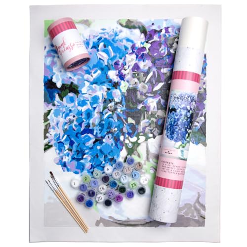 Pink Picasso Paint by Number Kit, for Adults & Teens,16x20, Sincerest Stems | Botanical Floral Collection, Acrylic Paints and Brushes included, Pre-printed high quality canvas, DIY art kit, Gift-ready - color: Sincerest Stems