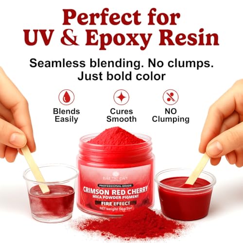 BALTIC DAY Crimson Cherry Red Mica Powder 2 oz (56g) - color: Crimson Cherry