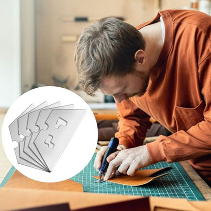 Lothee 200 Pcs Box Cutter Blades Refills, Safety Point Blade for Replacement Razor for Cutters Cuts Boxes, Cardboard, Tape, Plastic Straps, and More