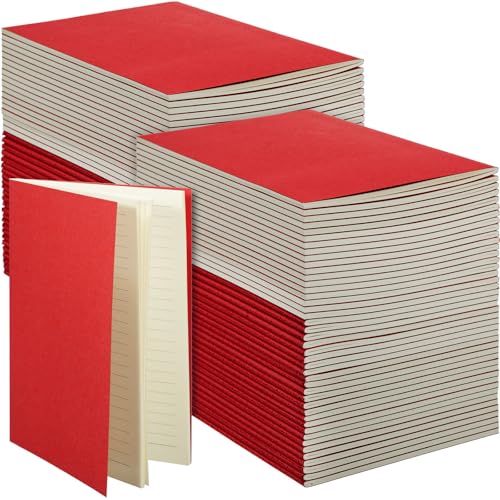 Mimorou 100 Pcs A5 Journals Notebooks Bulk,Red,Lined - color: Red, style: Lined