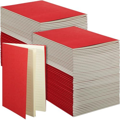 Mimorou 100 Pcs A5 Journals Notebooks Bulk,Red,Lined - color: Red, style: Lined