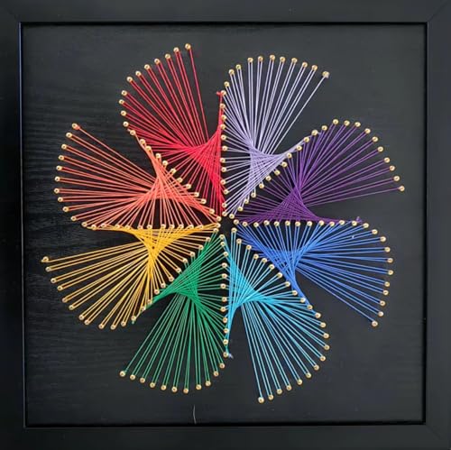 THOUDONER DIY 3D String Art Crafts Kit for Adults Beginner Unique Gift,Windmill(11.8inch*11.8inch).