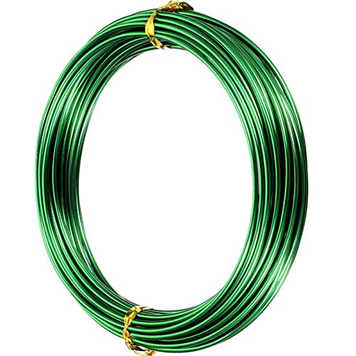 1 Roll Tecunite Aluminum Wire Craft Wire, 10 M X 2 mm, Green | TecUnite Aluminum Craft Wire for Sculpting,10 M X 2 Mm,Green,1 Roll - color: Green, size: 10000 mm x 2 mm