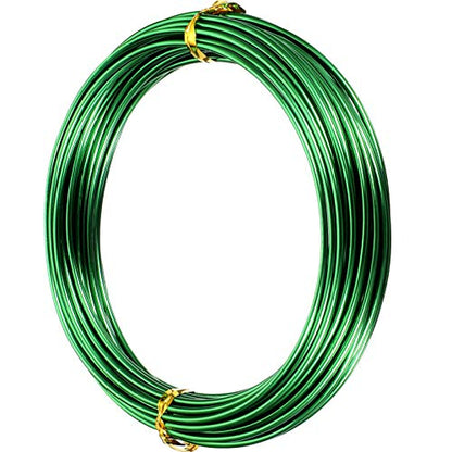 1 Roll Tecunite Aluminum Wire Craft Wire, 10 M X 2 mm, Green | TecUnite Aluminum Craft Wire for Sculpting,10 M X 2 Mm,Green,1 Roll - color: Green, size: 10000 mm x 2 mm