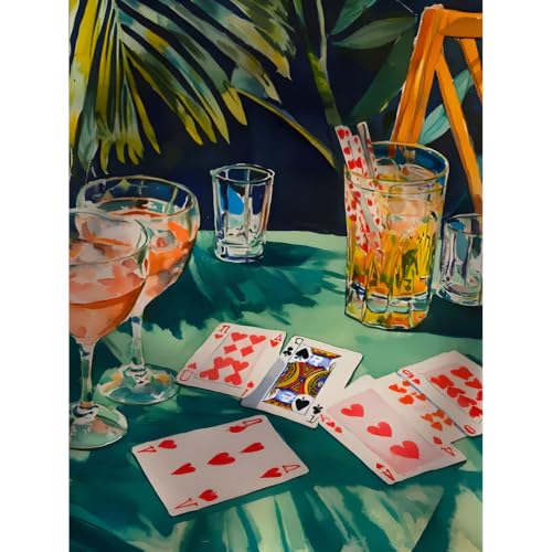 Cute Cocktail Diamond Art Kits for Adults Diamond Painting Kit for Beginner - color: DP04362, size: Round Drill