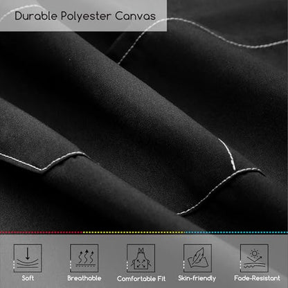 MEEDEN Painting Apron for Men Women: Adjustable Cross Back Waterproof | Polyester Canvas Art Apron with 3 Pockets - Artist Apron for Acrylic Oil & Watercolor Painting, Gardening, Cooking - Black - color: Black