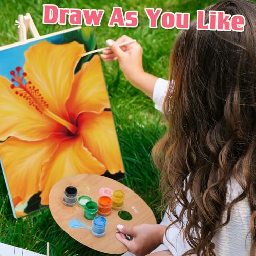 Tinlade 24 Pcs Pre Drawn Canvas for Painting Stretched,Abstract Flower - size: Abstract Flower