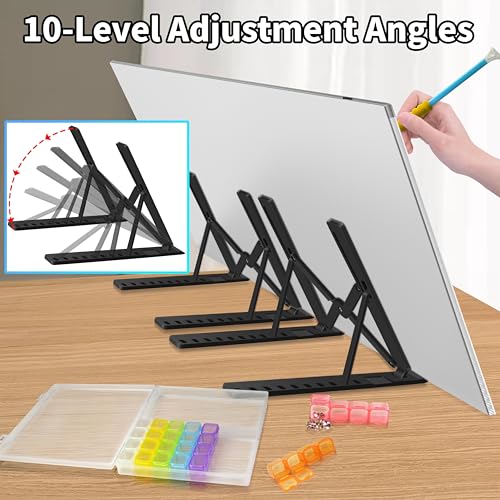 Mlife A3 LED Light Pad Kits-Large Tracing Light Box Diamond Painting Light Board Kit, Diamond Art Painting Accessories for DIY Diamond Art Craft with Bead Storage Container,Pens,Stand - style: A3 Kits
