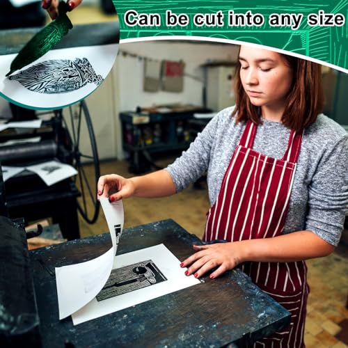 Yeaqee 8 Pcs 8 x 10 Inch Linoleum Blocks for Printmaking, Green - color: Green, size: 8 x 10 Inch