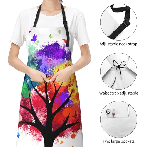 Artist Painting Apron with 2 Pockets Painters Art Aprons Gifts for Women Men - color: Artist