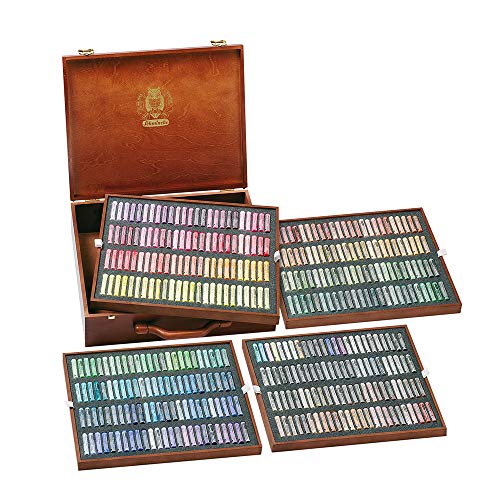 Schmincke - Pastel, premium set with 400 colors, 77 400 097, wooden box with 400 pastel pencils, full assortment, handmade pastels, brilliant, velvet-matt, highly lightfast colors - size: 400 Count (Pack of 1)