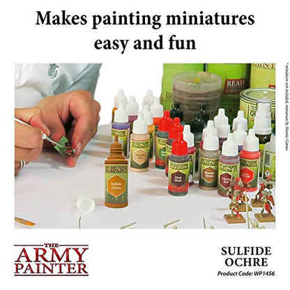 The Army Painter Sulfide Ochre Warpaint - Acrylic Non-Toxic Heavily Pigmented Water Based Paint for Tabletop Roleplaying, Boardgames, and Wargames Miniature Model Painting - color: Sulfide Ochre