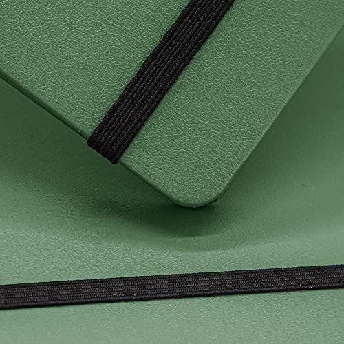 Hardcover Notebook Blank Journal Sketchbook for Drawing, Medium 5.5 by 8.4 Inch, 100 GSM Thick Paper (Green, Plain) - color: Green