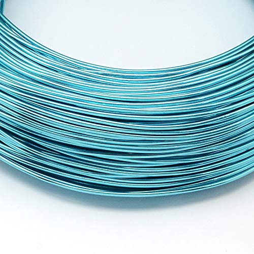Cheriswelry 650 Feet 18 Gauge 1mm Jewelry Beading Wire Aluminum Wire Bendable Metal Craft Wire Flexible Soft Wire for Sculpting Armature Artistic Floral Garden Wrapping DIY Craft Dark Turquoise - color: Dark Turquoise, size: 18 Gauge(1mm)