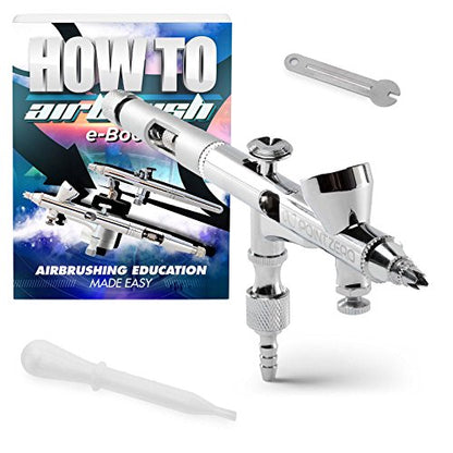 PointZero Precision Dual-Action 2cc Gravity-Feed Airbrush MAC Crown Cap .2mm