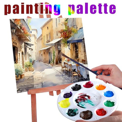 40PcsArt Paint Tray Palettes,Paint Trays for Kids or Student to Craft DIY Painting or School Project, White Plastic Paint Pallets