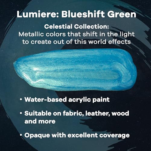 Jacquard Lumiere Acrylic - Blueshift Green, 2.25 oz Jar - color: Blue Shift Green, size: 2.25 Fl Oz (Pack of 1)