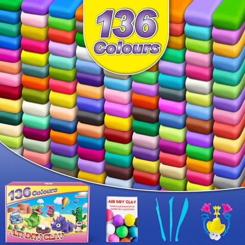 ESSENSON Air Dry Clay, 136 Colors, Ages 3-12 - color: 136 Colors