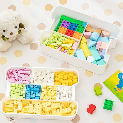 13 QT Plastic Storage Box with Removable Tray Craft Organizers and Storage Clear Storage Container with lid for Arts & Crafts, Playdoh, Beads, Crayons