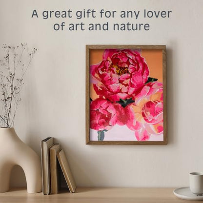 Pink Picasso Paint by Number Kit, for Adults & Teens,16x20, Petal Power | Botanical Floral Collection, Acrylic Paints and Brushes included, Pre-printed high quality canvas, DIY art kit, Gift-ready - color: Petal Power