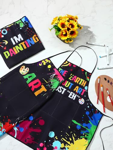 3 Pcs Painting Smock for Adults, Waterproof Art Apron Artist