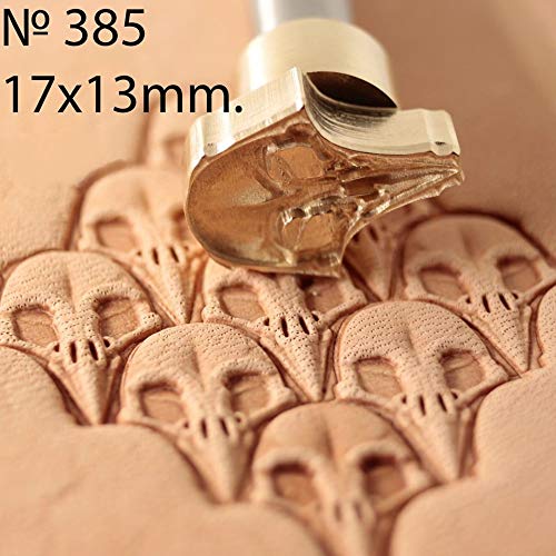 DandS ltd Leather Stamp Tool, Raven Skull, Professional Steel Craft Tool for Leatherworking, Embossing, Carving & Stamping Leather Projects, Belts Wallets & DIY Projects Compatible with Mallet #385 - color: Raven Skull 0.66 x 0.51"