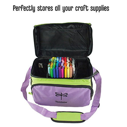 Tombow Storage Tote Bag for Dual Brush Pens, Arts and Crafts Supplies - color: Pastel
