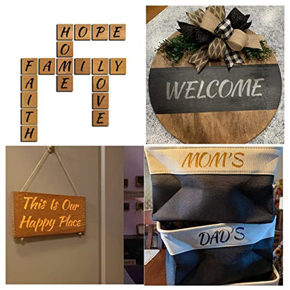 3 Inch Alphabet Letter Stencils for Painting - 70 Pack Letter and Number Stencil Templates with Signs for Painting on Wood, Reusable Numbers and Letters Stencils for Chalkboard Wood Signs & Wall Art - size: 3 Inch