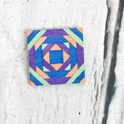 9" Barn Quilt Kit Set 4 | Aztec, Pineapple, HST Fun, LG Milky Star | Paintable unfinished wood quilt blocks for DIY farmhouse wall art and craft nights. - size: 9 inches (set of 4), style: Aztec,Pineapple,HSTFun,LGMilkyStar