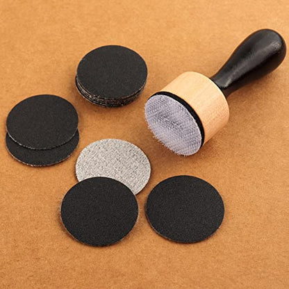 129PCS Mini Ink Blending Tool Set ,Include 3PCS Mini Ink Blending Tools and 86PCS Replacement Foam Pads Drawing Distressing Blending,40PCS Medium-Grit Sandpaper Sanding Disks for sanding & distressing - color: 129pcs in Total