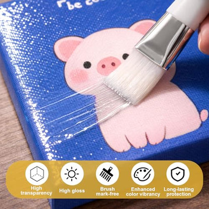 EIGTWEN Gloss Varnish for Acrylic Painting, 200ml Clear Acrylic Varnish | Acrylic Paint Sealer, Clear Acrylic Paint, Prevents Yellowing, Maintains Long-Lasting Color - size: gloss