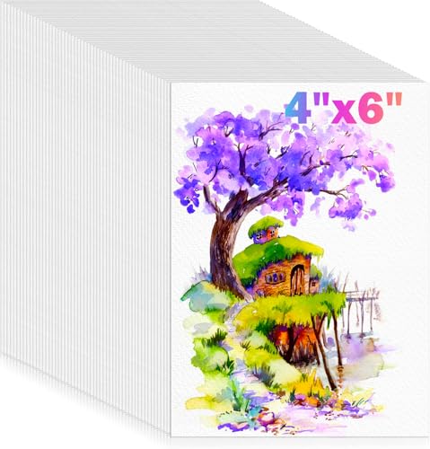 128 Sheets Watercolor Paper Bulk, 4"x6" Water Color Paper for Kids Adults - size: 4" x 6", 128 sheets, style: loose watercolor drawing paper