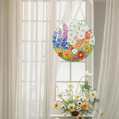 RYMILIE Hanging Diamond Art Kits for Adults Blossoms 8x8inch - color: DP04477