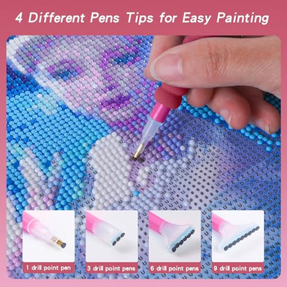 Diamond Art Storage Containers 60 Slots Diamond Painting Tools - color: Pink
